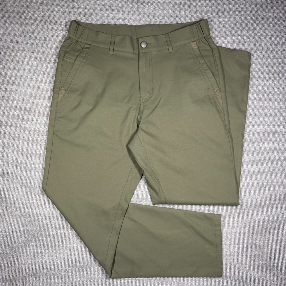 Jack Archer Mens Jetsetter Tech Pants Olive Green 30x28 Chino Trouser Travel